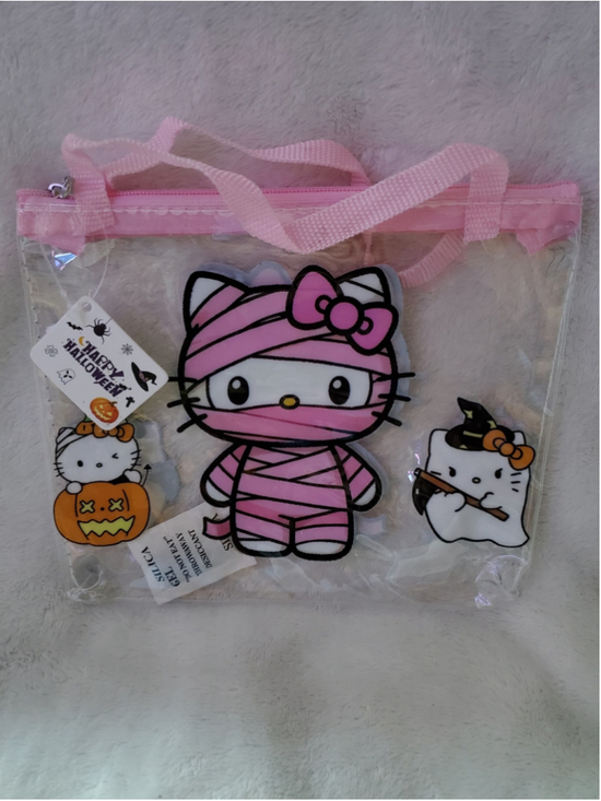 Sanrio Handbags - Sanrio Hello Kitty Halloween clear pink Bag. So cute you can use year Round